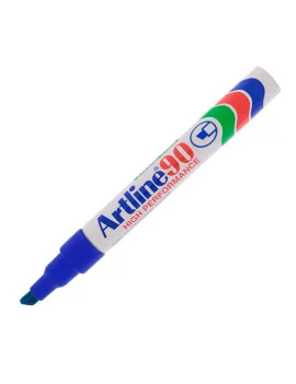 Marcatore Permanente A90 Artline - Punta Scalpello - 2-5 mm - A90B (Blu)