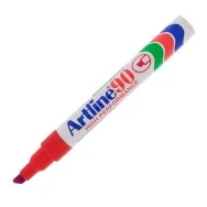 Marcatore Permanente A90 Artline - Punta Scalpello - 2-5 mm - A90R (Rosso)