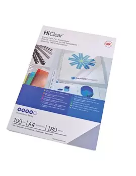Copertine in PVC per Rilegatura Hi-Clear GBC - A4 - 150 Micron - CE011580E (Trasparente Conf. 100)