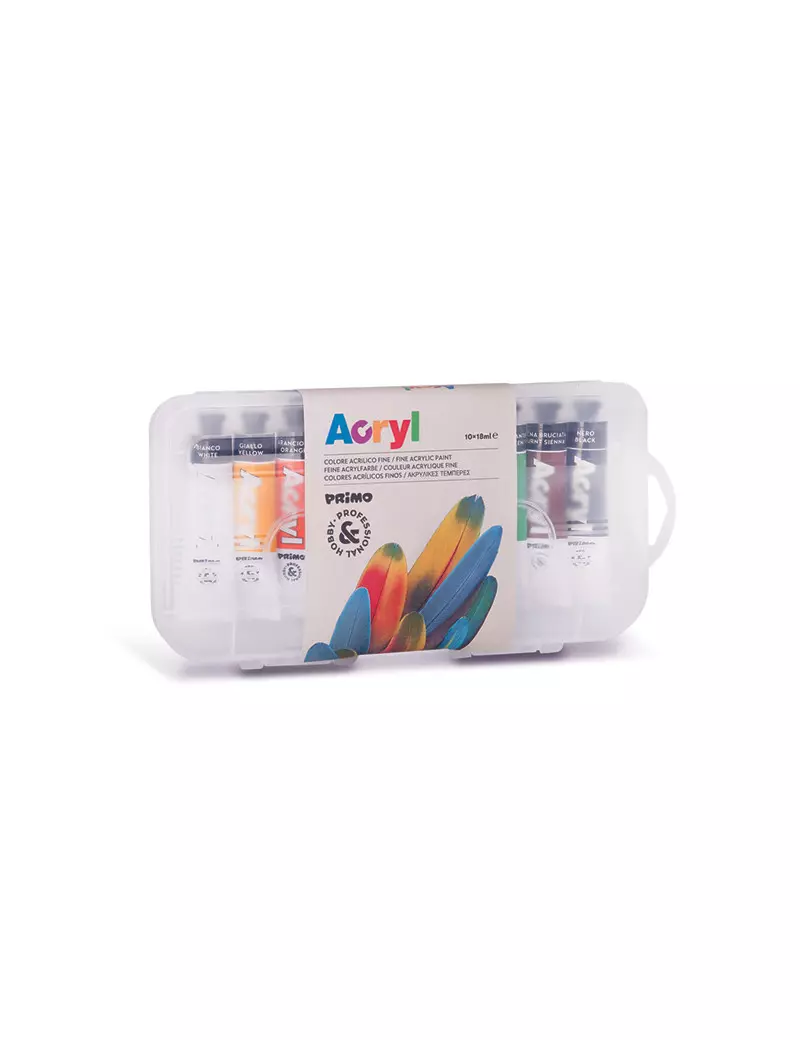 Colore Acrilico Acryl Primo Morocolor - 18 ml - 405TA10SP (Assortiti Conf. 10) Colore Acrilico Acryl Primo Morocolor - 18 ml - 405TA10SP (Assortiti Conf. 10)