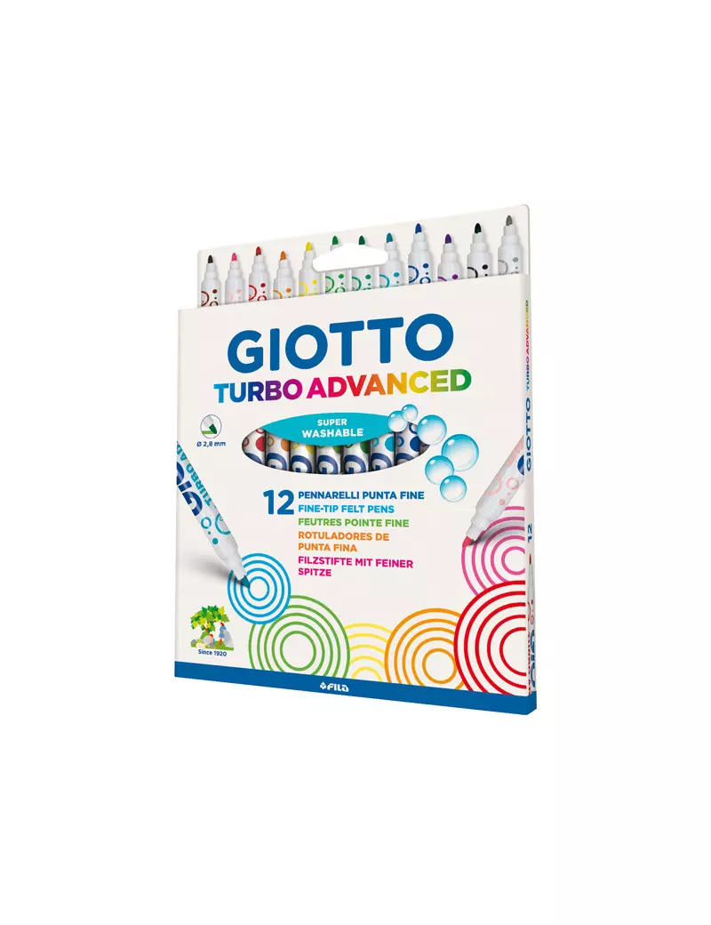 Pennarelli Turbo Advanced Giotto Fila - 2,8 mm - 426000 (Assortiti Conf. 12) Pennarelli Turbo Advanced Giotto Fila - 2,8 mm - 426000 (Assortiti Conf. 12)
