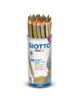 Pastelli Mega Giotto Fila - 5,5 mm - 518000 (Oro e Argento Conf. 24)