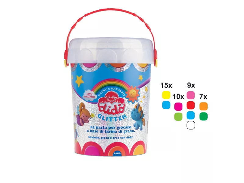 Secchiello Didò Fila - 50 g - 344900 (Assortiti Glitter Conf. 100)