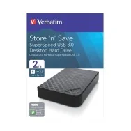 Hard Disk Portatile Esterno Store 'n' Go Verbatim - 3,5 Pollici - USB 3.0 - 2TB - 47683 (Nero)