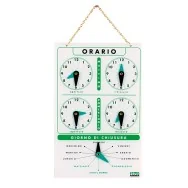 Cartello Orario con Catenella Lebez - 4506 (Bianco)