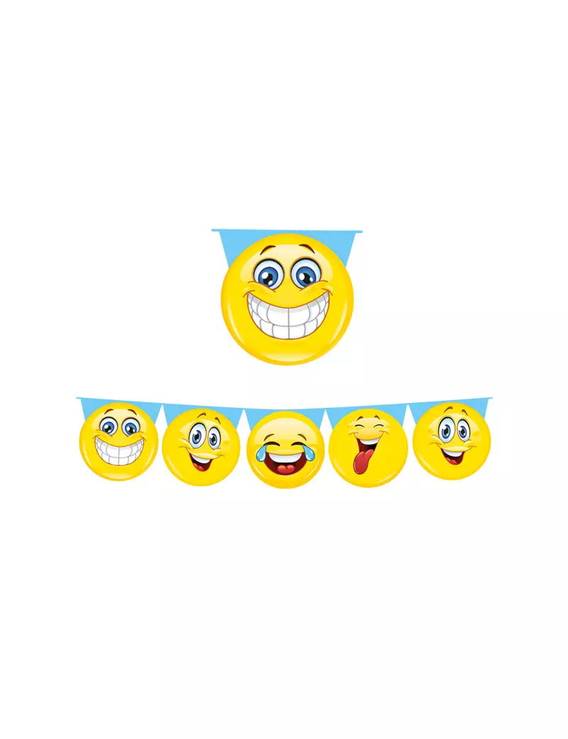Festone in PVC Big Party - 6 m - 60684 - Emoticons
