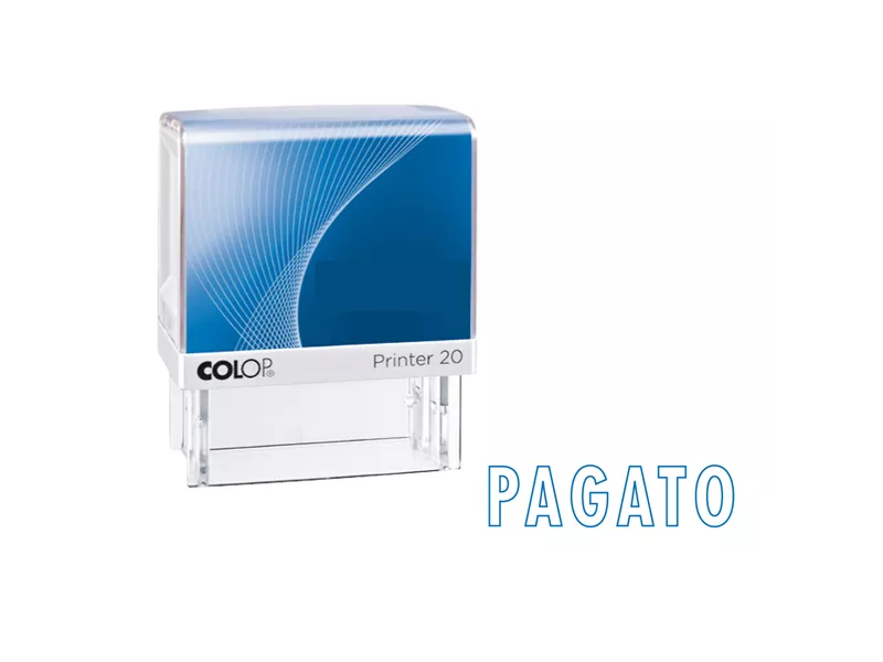 Timbro Autoinchiostrante con Testo G7 Colop Printer 20/L - 14x38 mm - PRINTER.20/L0126 (Pagato)