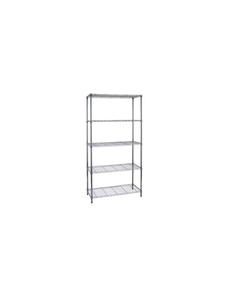 Libreria Cromata Archimede Serena Group - 90x35x177 cm - AC1436-5 (Cromato)