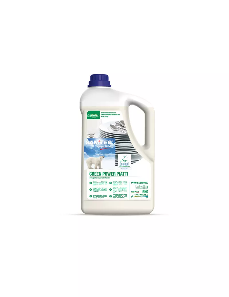 Detergente Green Power Piatti Sanitec - 3104 - 5 Litri Detergente Green Power Piatti Sanitec - 3104 - 5 Litri