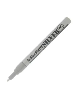 Marcatore Permanente a Vernice A990XF Artline - Punta Tonda - 1,2 mm - A990A (Argento)