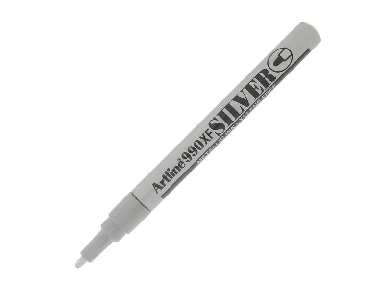Marcatore Permanente a Vernice A990XF Artline - Punta Tonda - 1,2 mm - A990A (Argento)