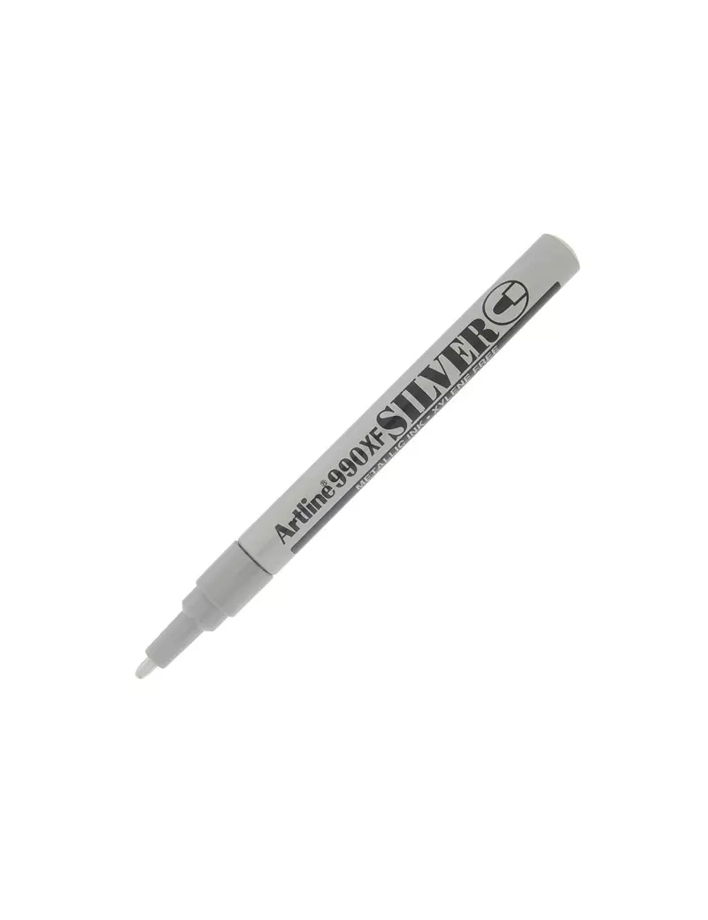 Marcatore Permanente a Vernice A990XF Artline - Punta Tonda - 1,2 mm - A990A (Argento)