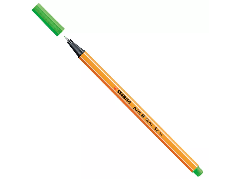Fineliner Point 88 Stabilo - 0,4 mm - 88/033 (Verde Neon Conf. 10)