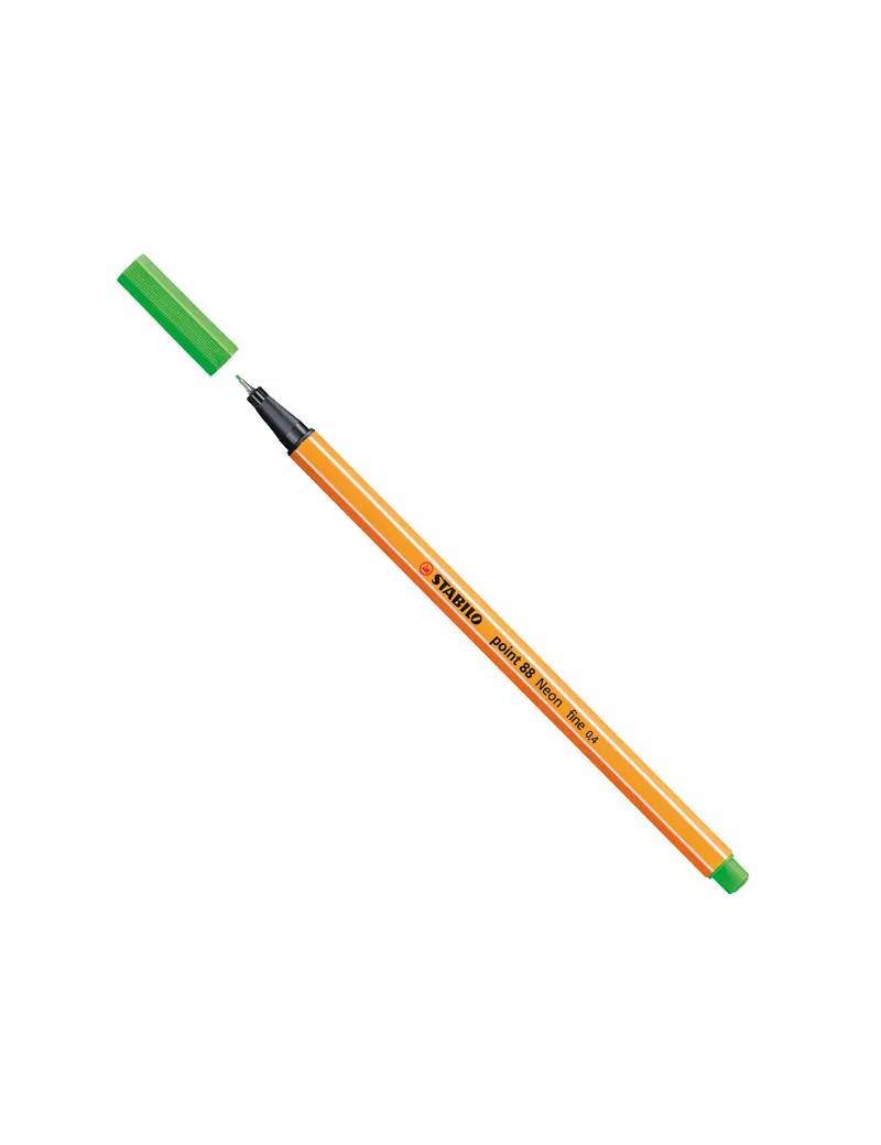 Fineliner Point 88 Stabilo - 0,4 mm - 88/033 (Verde Neon Conf. 10)