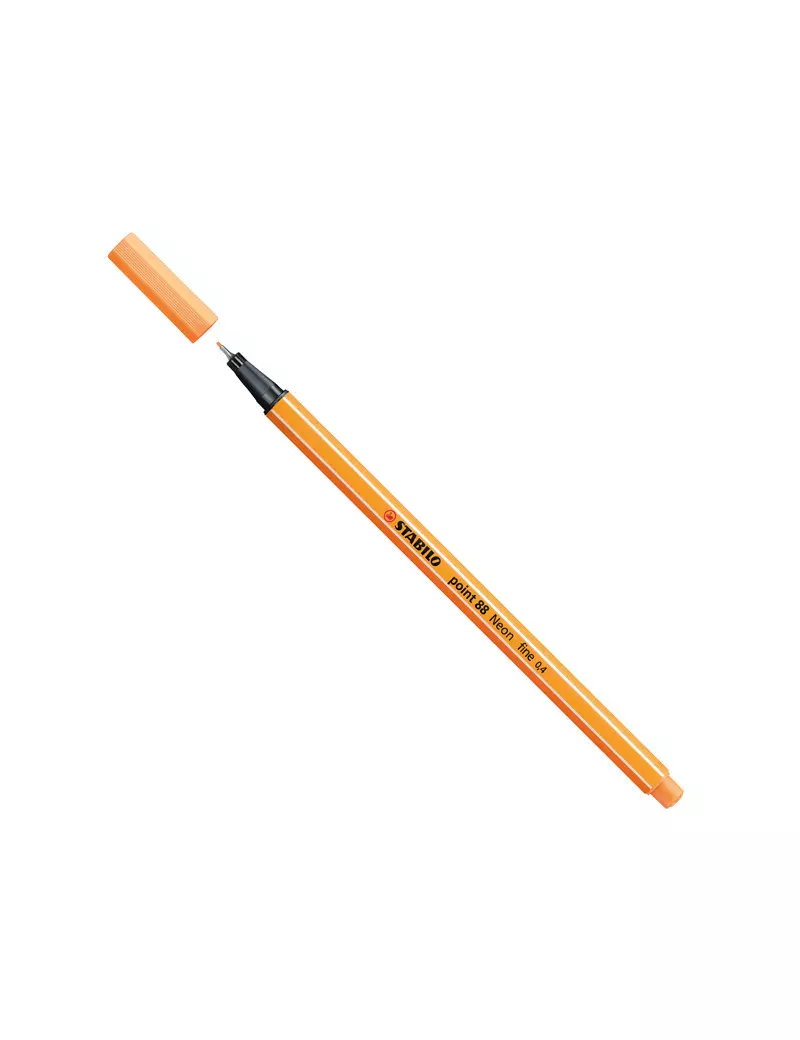 Fineliner Point 88 Stabilo - 0,4 mm - 88/054 (Arancio Neon Conf. 10) Fineliner Point 88 Stabilo - 0,4 mm - 88/054 (Arancio Neon Conf. 10)