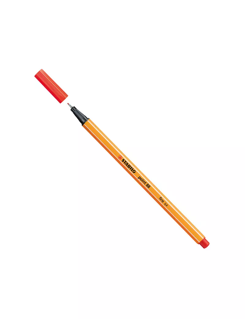 Fineliner Point 88 Stabilo - 0,4 mm - 88/48 (Rosso Chiaro Conf. 10) Fineliner Point 88 Stabilo - 0,4 mm - 88/48 (Rosso Chiaro Conf. 10)