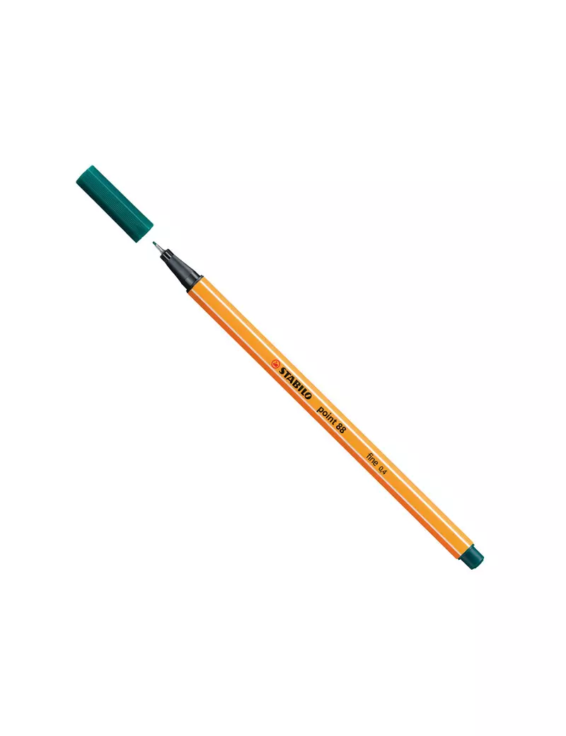 Fineliner Point 88 Stabilo - 0,4 mm - 88/53 (Verde Pino Conf. 10) Fineliner Point 88 Stabilo - 0,4 mm - 88/53 (Verde Pino Conf. 10)