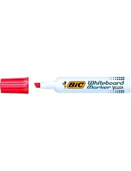 Marcatore per Lavagne Velleda 1791 Bic - Punta Scalpello - 3,3-4,6 mm - 9431981 (Rosso Conf. 12)