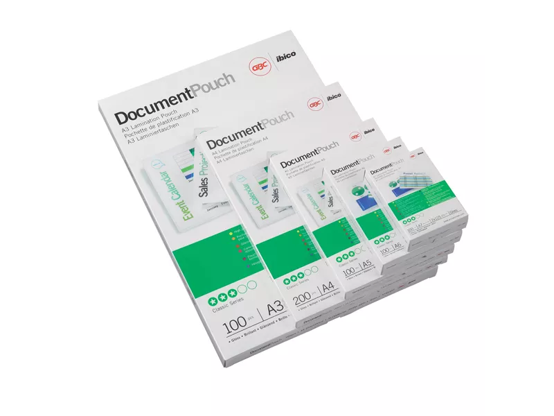 Pouches per Plastificatrici Peel'n Stick GBC - A4 Lucida - 125 micron - 3747243 (Trasparente Conf. 100) Pouches per Plastificatrici Peel'n Stick GBC - A4 Lucida - 125 micron - 3747243 (Trasparente Conf. 100)