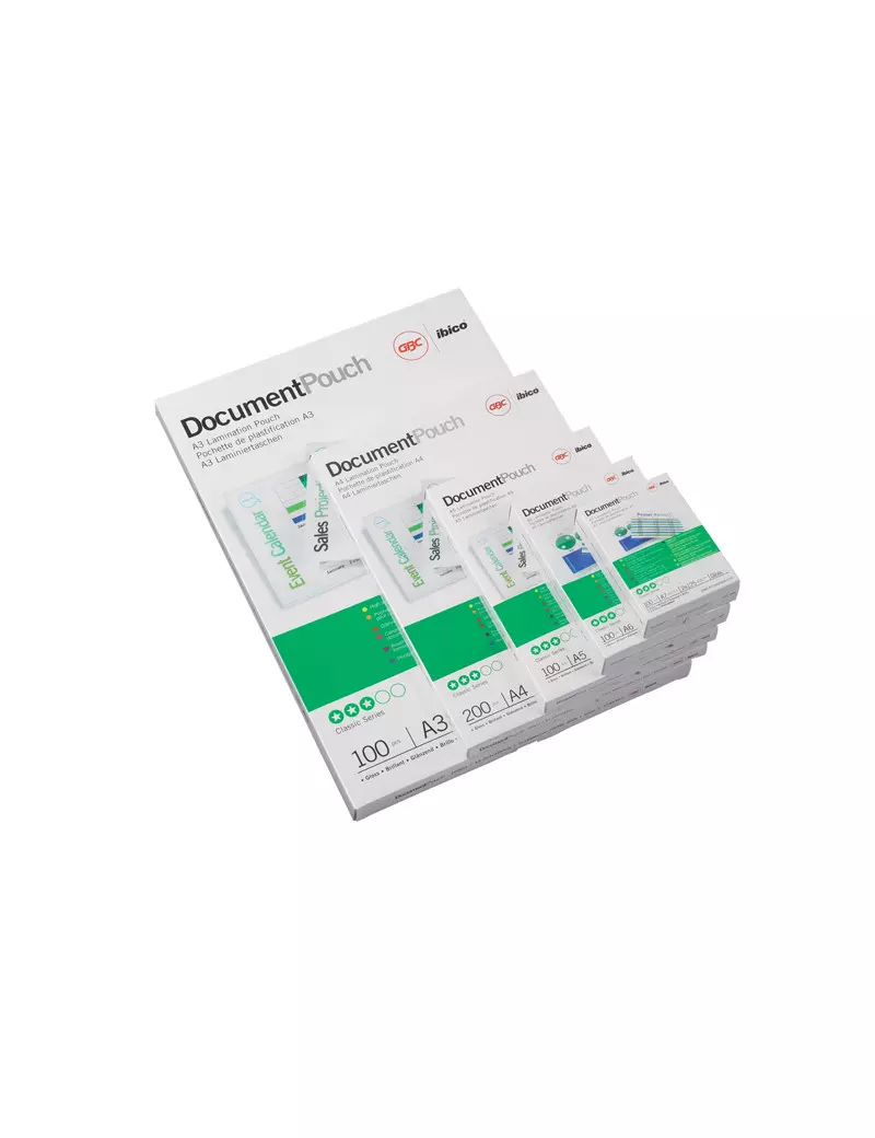 Pouches per Plastificatrici Peel'n Stick GBC - A3 Lucida - 125 micron - 3747236 (Trasparente Conf. 100) Pouches per Plastificatrici Peel'n Stick GBC - A3 Lucida - 125 micron - 3747236 (Trasparente Conf. 100)
