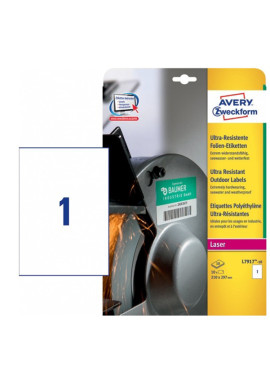 Etichette Adesive in Polietilene Avery - 210x297 mm - L7917-10 (Bianco Conf. 10)