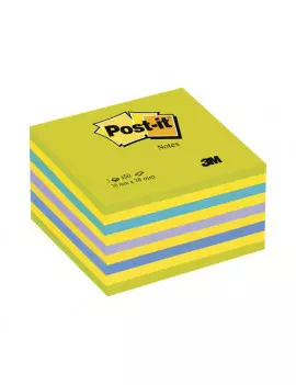 Cubo Post-it 3M - 76x76 mm (2 Verde Ultra, 4 Giallo Neon, Blu Ultra, Viola Neon, Blu)