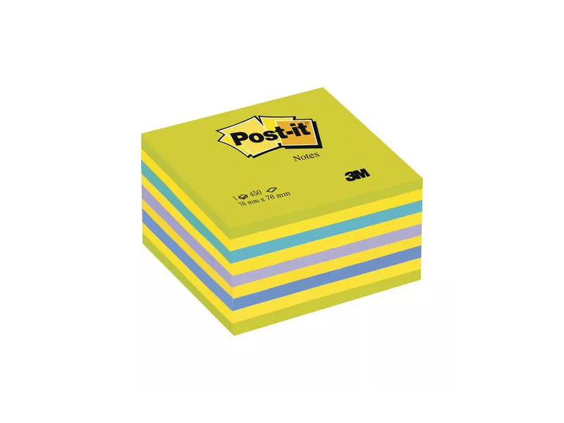 Cubo Post-it 3M - 76x76 mm (2 Verde Ultra, 4 Giallo Neon, Blu Ultra, Viola Neon, Blu) Cubo Post-it 3M - 76x76 mm (2 Verde Ultra, 4 Giallo Neon, Blu Ultra, Viola Neon, Blu)