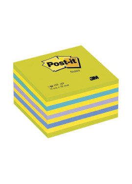 Cubo Post-it 3M - 76x76 mm (2 Verde Ultra, 4 Giallo Neon, Blu Ultra, Viola Neon, Blu)