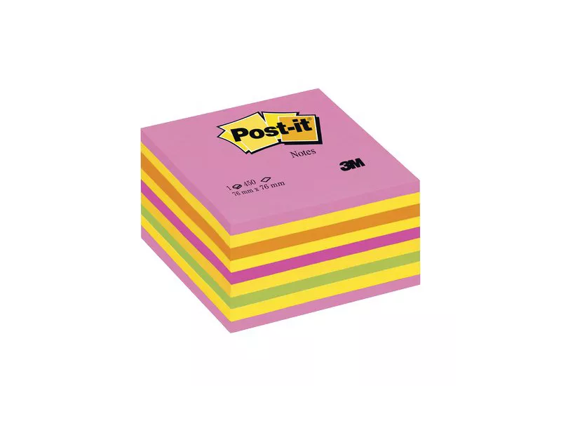 Cubo Post-it 3M - 76x76 mm (Rosa Neon, Giallo Neon, Arancio Neon, Rosa Ultra, Verde Neon) Cubo Post-it 3M - 76x76 mm (Rosa Neon, Giallo Neon, Arancio Neon, Rosa Ultra, Verde Neon)