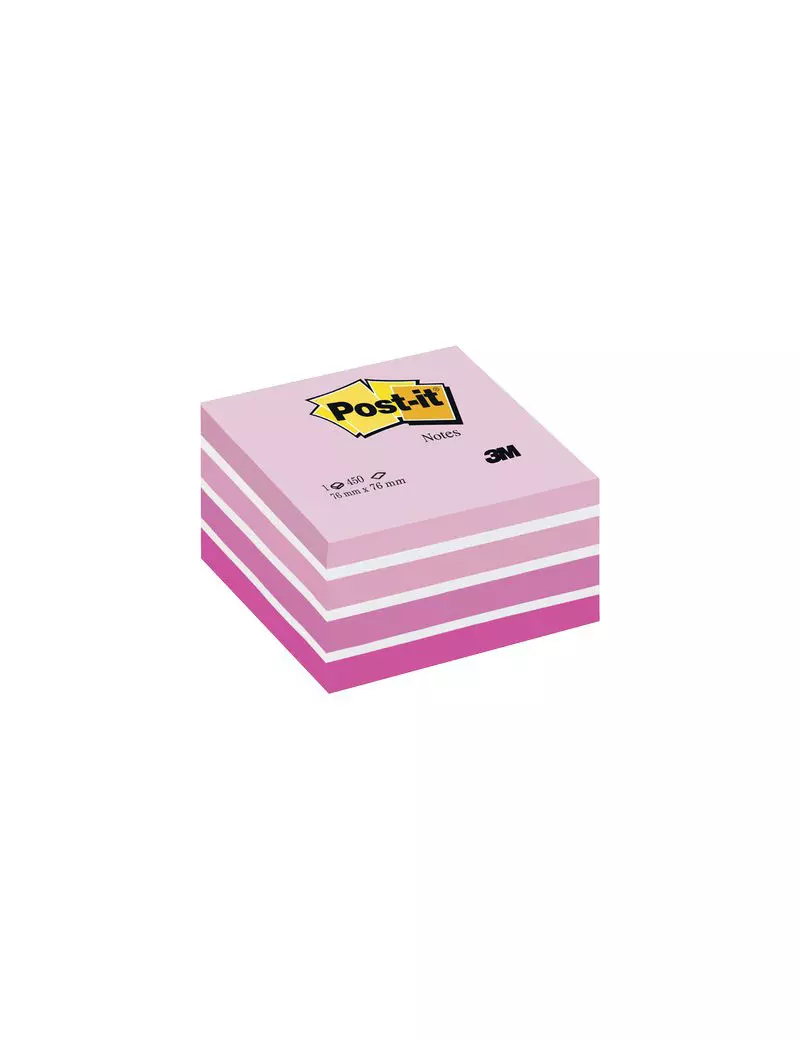 Postit Cubi Pastello 76x76 Rosa Pastello, Rosa Corallo, Rosa Neon, Rosa  Ultra, Bianco 4001895871351