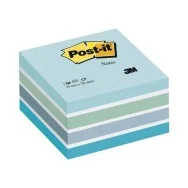 Cubo Post-it 3M - 76x76 mm (Azzurro Pastello, Blu Smeraldo, Blu Cielo, Blu Ultra, Bianco)