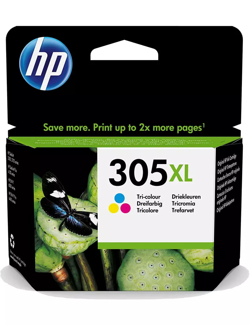 Cartuccia Originale HP 3YM63AE 305XL (Colori 200 pagine) Cartuccia Originale HP 3YM63AE 305XL (Colori 200 pagine)