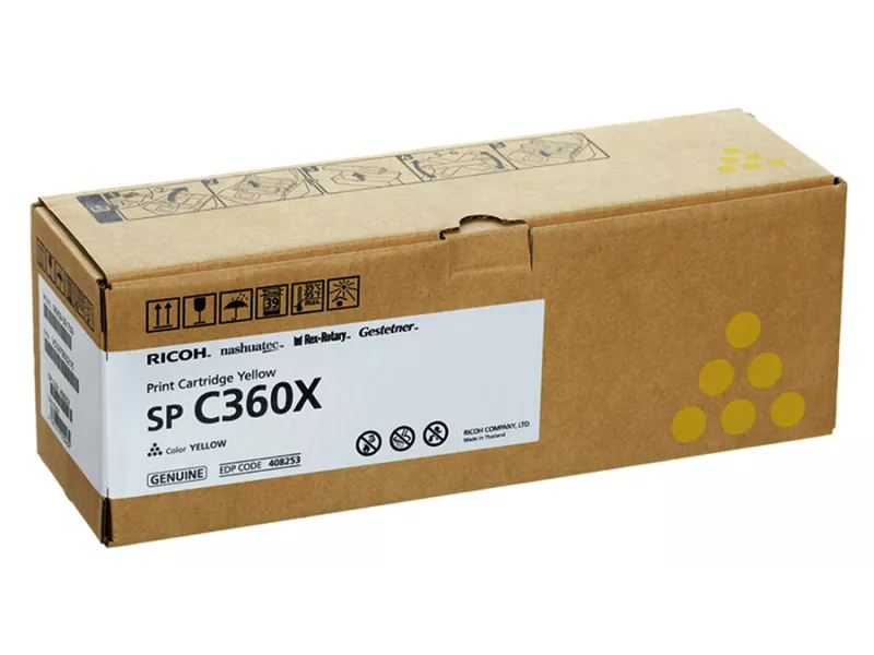 Toner Originale Ricoh 408253 SP C360X (Giallo 9000 pagine)