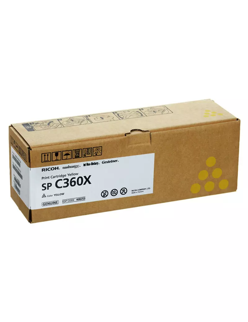 Toner Originale Ricoh 408253 SP C360X (Giallo 9000 pagine)