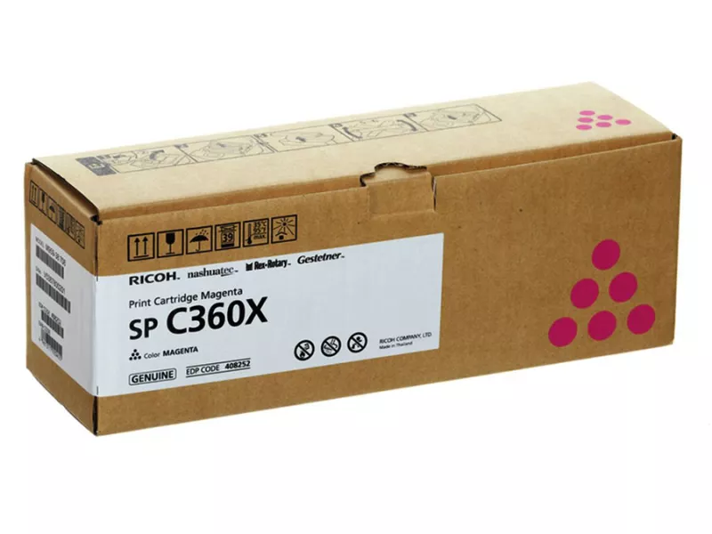 Toner Originale Ricoh 408252 SP C360X (Magenta 9000 pagine)