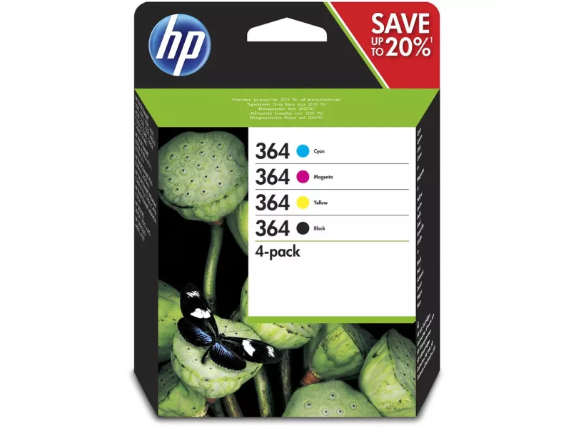 Multipack Cartucce Originali HP N9J73AE 364 (Nero e Colori Conf. 4) Multipack Cartucce Originali HP N9J73AE 364 (Nero e Colori Conf. 4)