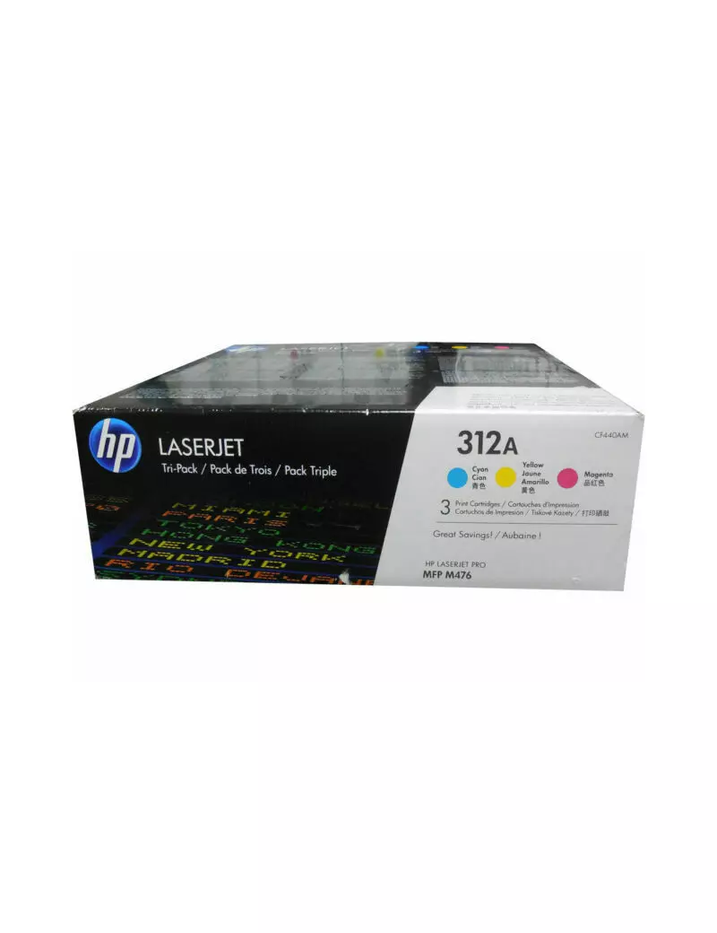 Multipack Toner Originali HP CF440AM 312A (Colori 2700 pagine Conf. 3) Multipack Toner Originali HP CF440AM 312A (Colori 2700 pagine Conf. 3)