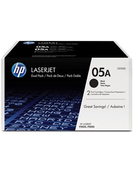 Toner Originale HP CE505D 05A (Nero 2300 pagine Conf. 2)