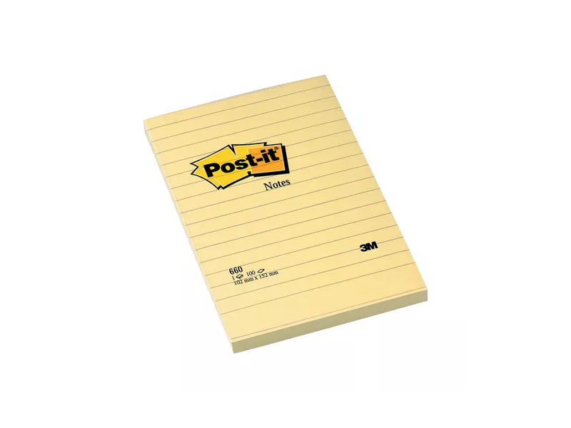 Post-it Large Note 3M - 102x152 mm - 70208 (Giallo Canary a Righe Conf. 6) Post-it Large Note 3M - 102x152 mm - 70208 (Giallo Canary a Righe Conf. 6)