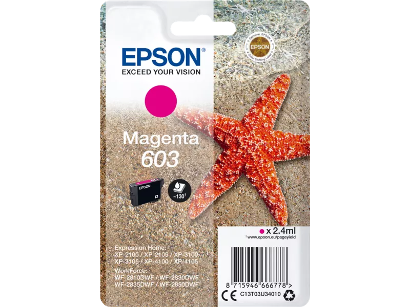 Cartuccia Originale Epson T03U340 603 (Magenta 130 pagine)