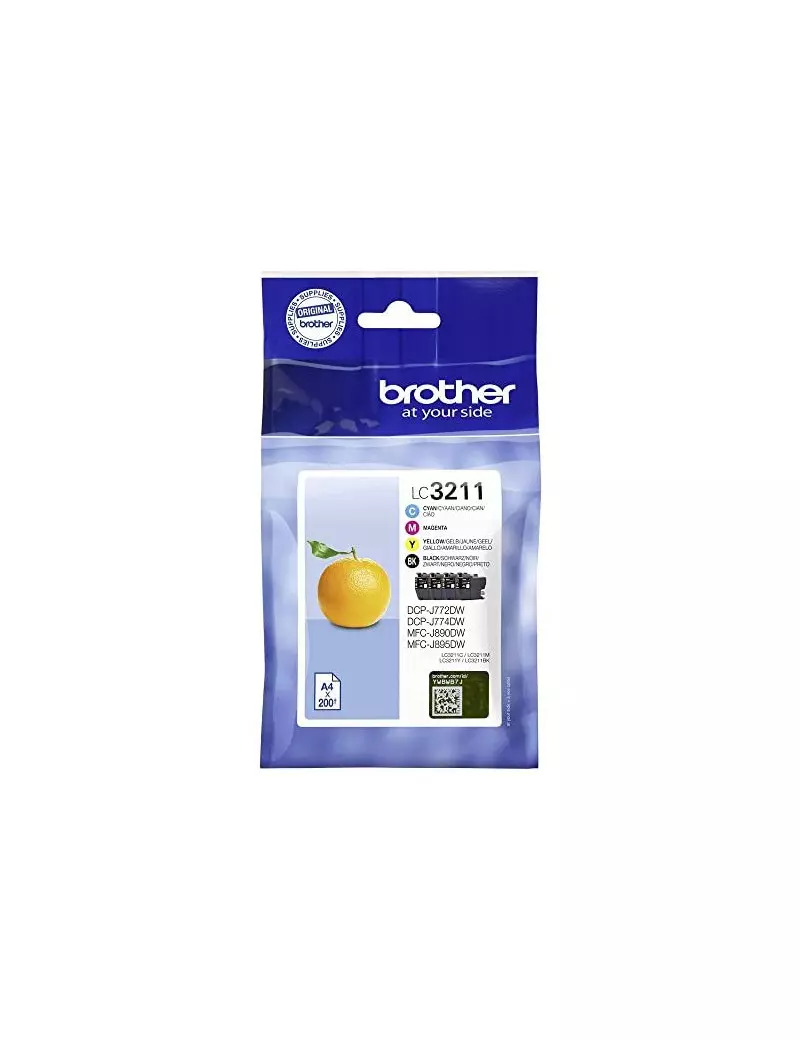 Multipack Cartucce Originali Brother LC-3211VALDR (Nero e Colori Conf. 4)