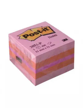 Post-it Minicubo 2051-P 3M - 51x51 mm - 34562 (Rosa e Arancione)