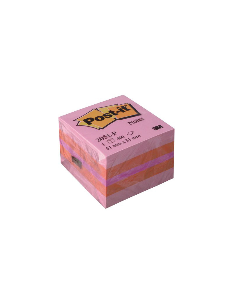 Post-it Minicubo 2051-P 3M - 51x51 mm - 34562 (Rosa e Arancione)