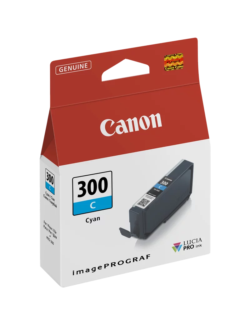 Cartuccia Originale Canon PFI-300c 4194C001 (Ciano 14 ml) Cartuccia Originale Canon PFI-300c 4194C001 (Ciano 14 ml)