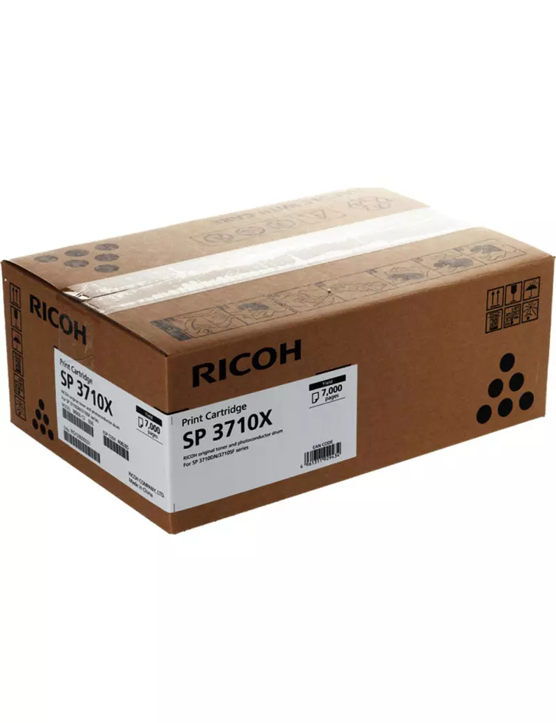 Toner Originale Ricoh 408285 SP 3710X (Nero 7000 pagine) Toner Originale Ricoh 408285 SP 3710X (Nero 7000 pagine)