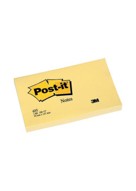Post-it Note 655 3M - 76x127 mm - 22903 (Giallo Canary Conf. 12)