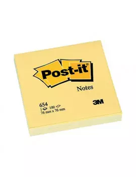 Post-it Note 654 3M - 76x76 mm - 23799 (Giallo Canary a Righe Conf. 12)