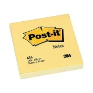 Post-it Note 654 3M - 76x76 mm - 23799 (Giallo Canary a Righe Conf. 12)