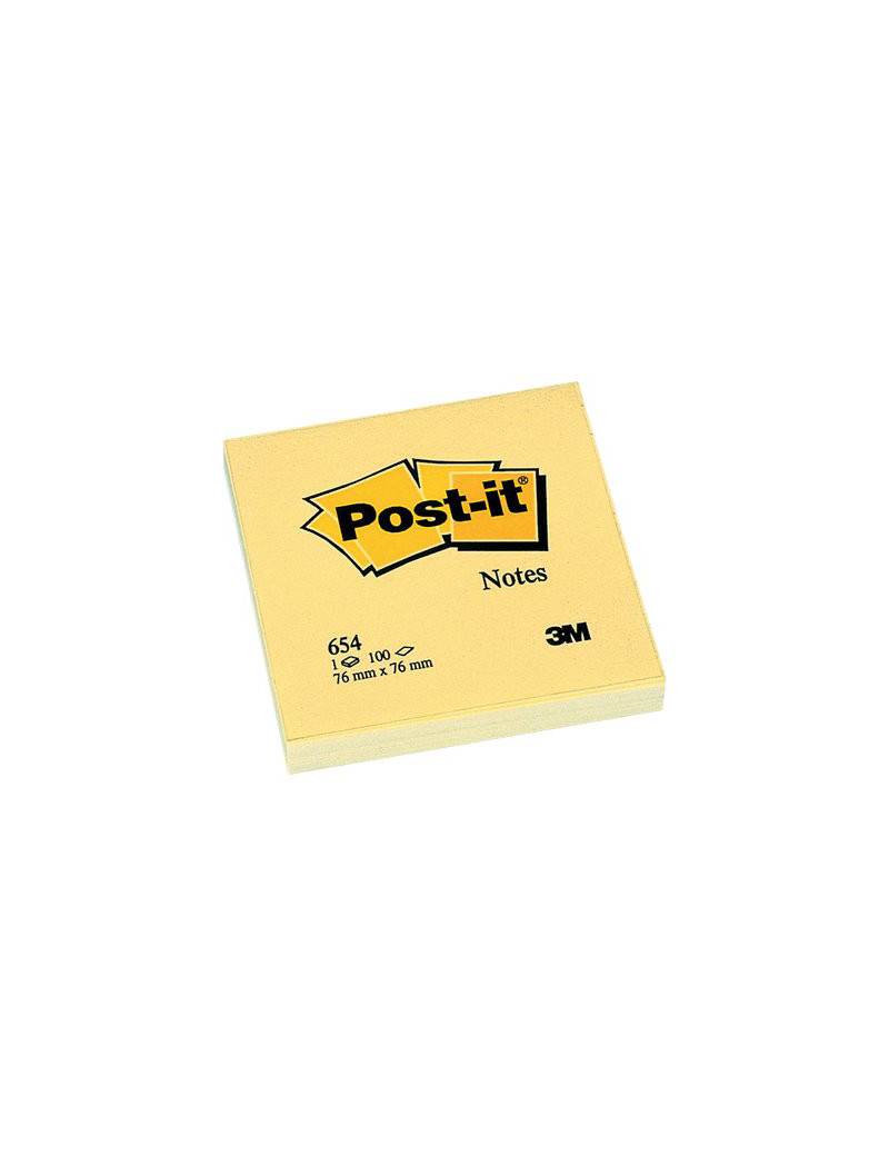 Post-it Note 654 3M - 76x76 mm - 23799 (Giallo Canary a Righe Conf. 12)