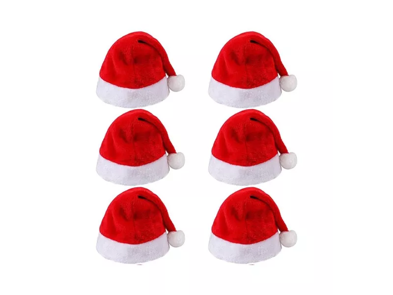 Cappello da Babbo Natale - Classico (Rosso e Bianco Conf. 120)